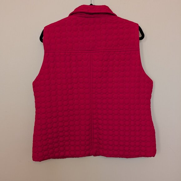 Jane Ashley red quilted puff vest XL - Picture 4 of 10